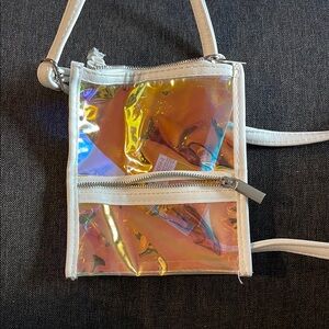 Holographic White Crossbody Bag